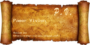 Pamer Vivien névjegykártya